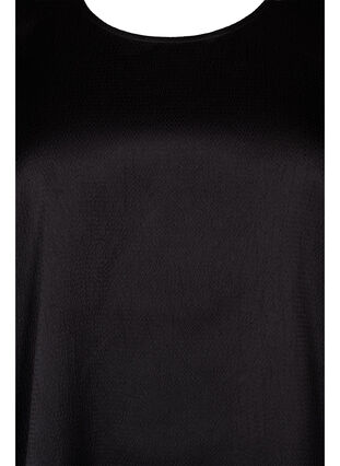 Blouse à manches longues et col rond, Black, Packshot image number 2