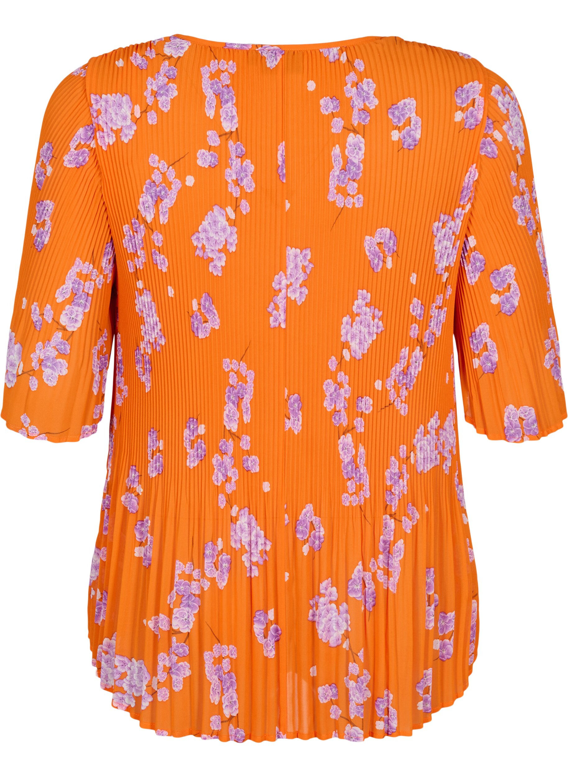 Zizzi Blouse &agrave; fleurs en pliss&eacute;, Exuberance Flower, Packshot image number 1