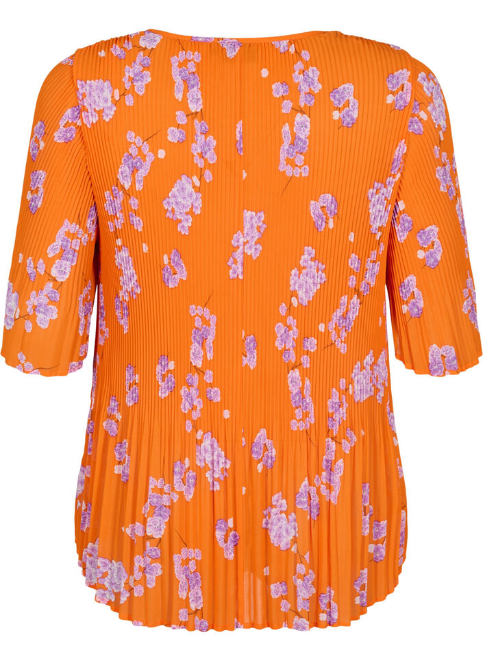 Blouse &agrave; fleurs en pliss&eacute;, Exuberance Flower, Packshot image number 1