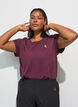 T-shirt de sport couleur unie, Bordeaux, Model image number 3