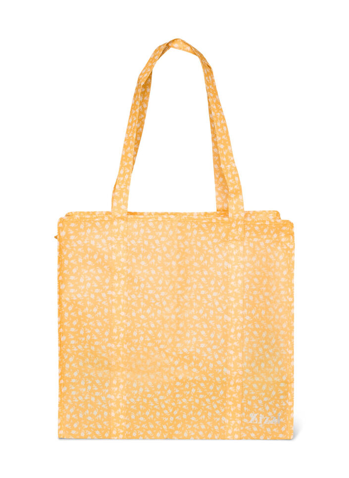 Sac de magasinage avec fermeture &eacute;clair, Orange clair, Packshot image number 1