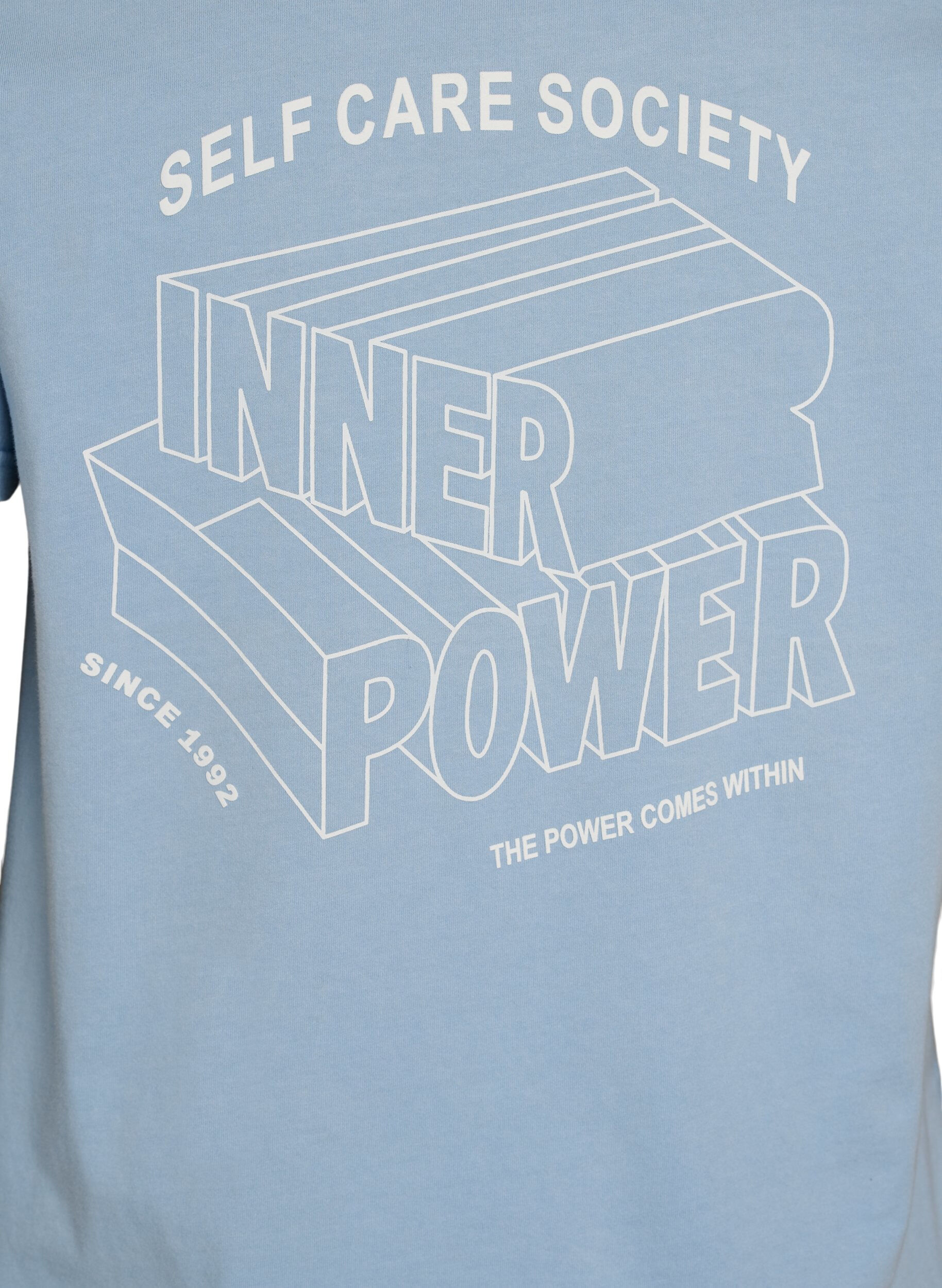 ZizziT-shirt graphique en coton bio, Bleu Clair, Packshot image number 3