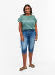 Jean capri coupe slim avec poches, Bleu Clair, Model image number 0