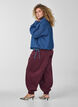 Blouse en jean coupe ballon, Bleu, Model image number 2