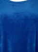 Robe en velours à manches courtes avec encolure ronde.	, Monaco Blue, Packshot image number 2