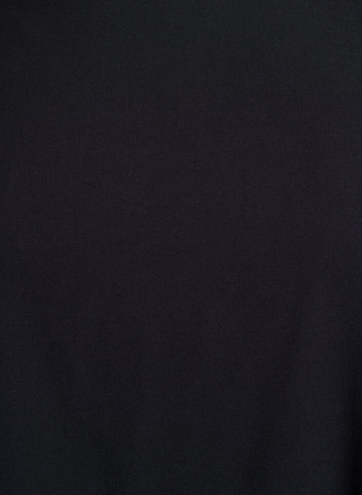 FLASH - Chemisier tissé à manches courtes et col rond, Noir, Packshot image number 2