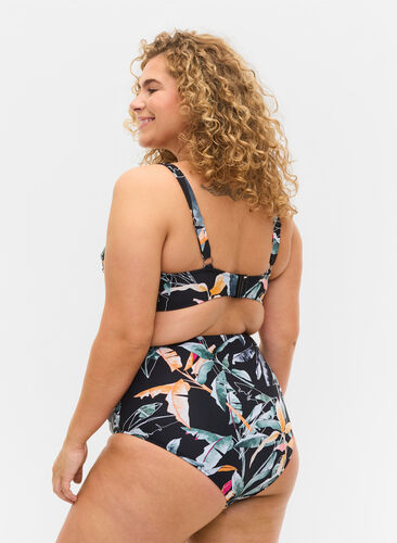 Bas de bikini, Leaf Print, Model image number 1
