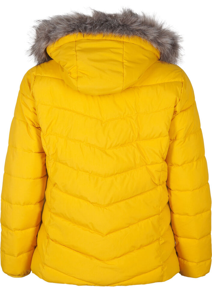 Veste courte à capuche, Jaune, Packshot image number 1
