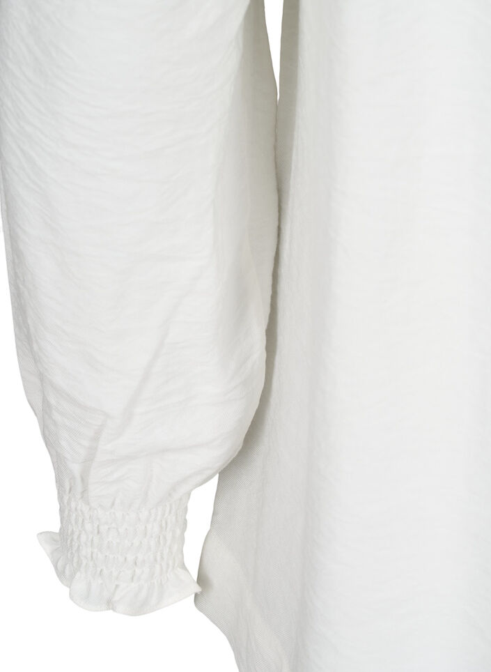 Chemisier avec col à volants, Vanille, Packshot image number 3