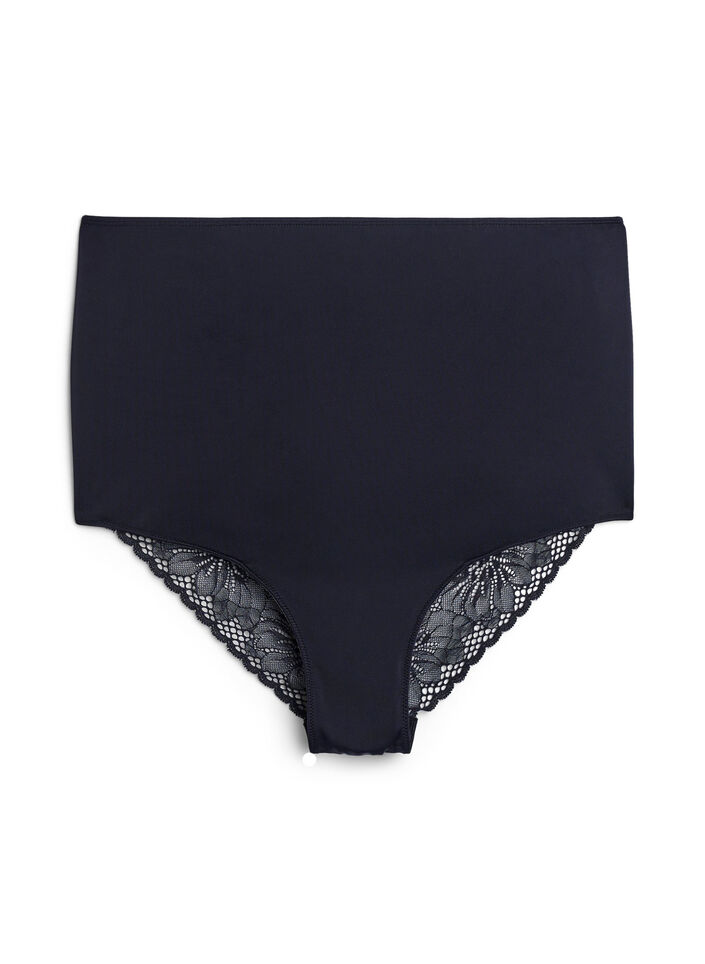 Culotte taille haute sculptante en microfibre, Noir, Packshot image number 0