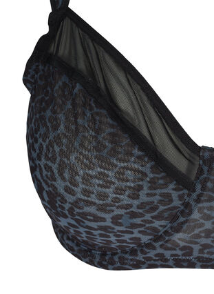 Soutien-gorge à imprimé floral et résille, Grey Leopard, Packshot image number 2