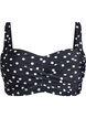 Haut de bikini rembourr&eacute; et imprim&eacute;, Noir, Packshot image number 0