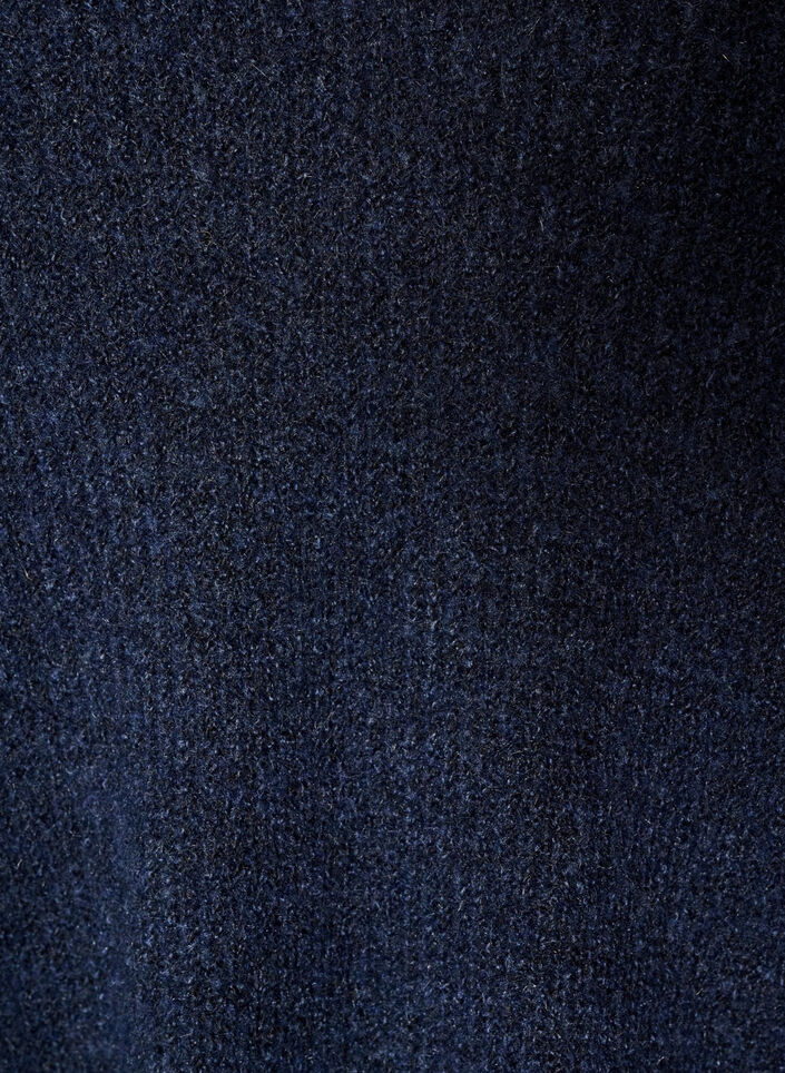 Blouse en maille avec col en V et manches raglan, Bleu, Packshot image number 2