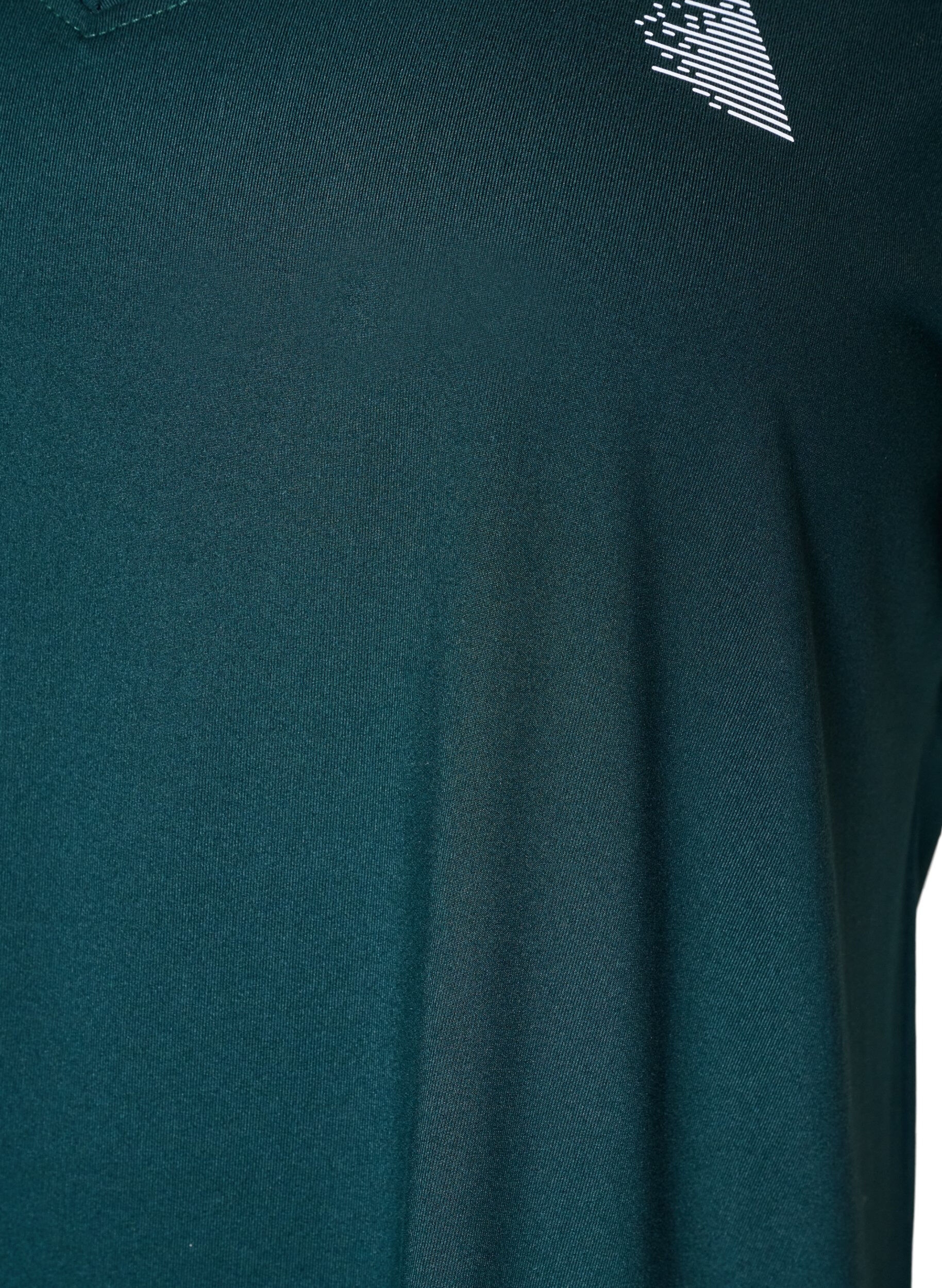 ZizziLoose training t-shirt with V-neck, Vert fonc&eacute;, Packshot image number 2