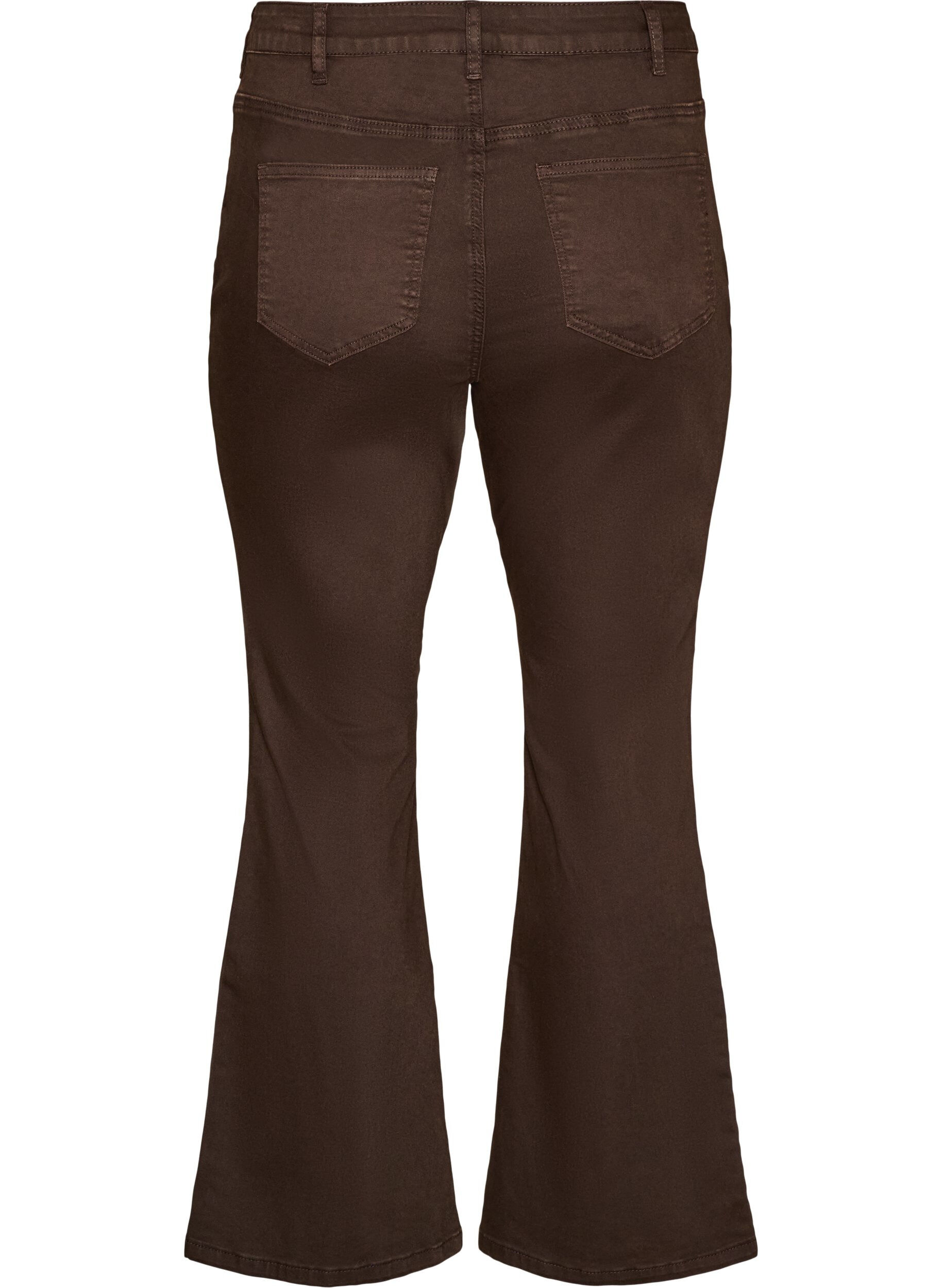 ZizziJean bootcut Ellen en denim color&eacute;, Marron, Packshot image number 1