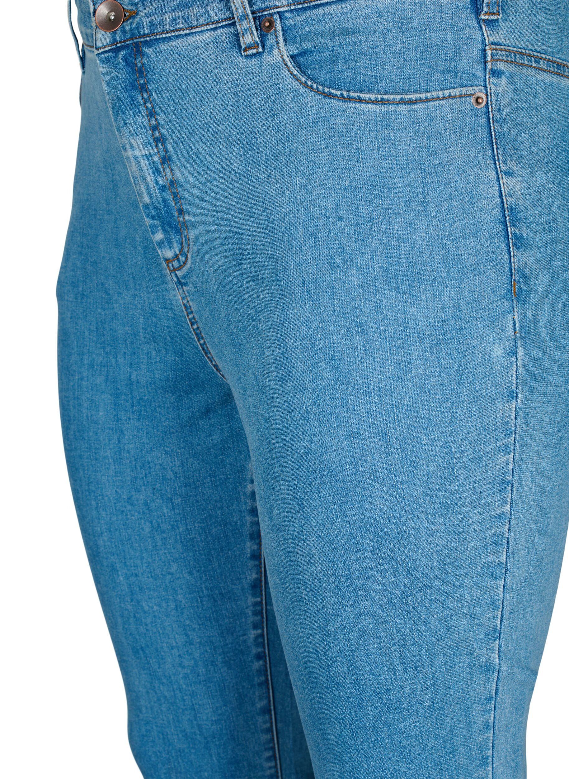 Zizzi Jean Amy taille haute et coupe super slim, Bleu Clair, Packshot image number 2