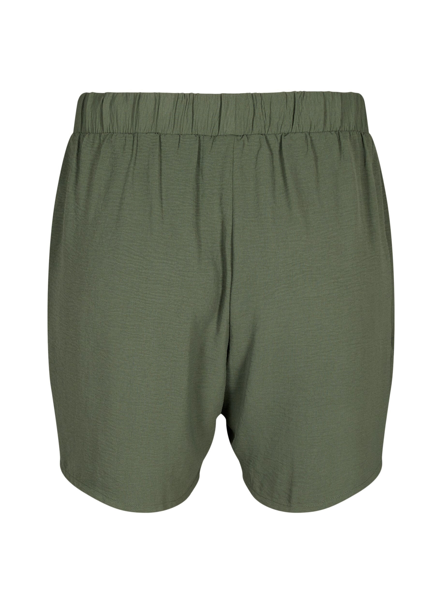 Zizzi Short avec poches et ceinture &eacute;lastique, Vert, Packshot image number 1