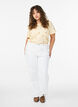 T-shirt en coton biologique avec motifs brod&eacute;s, Jaune clair, Model image number 1
