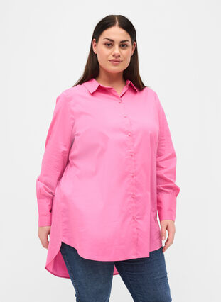Chemise à manches longues avec larges poignets, Aurora Pink, Model image number 0