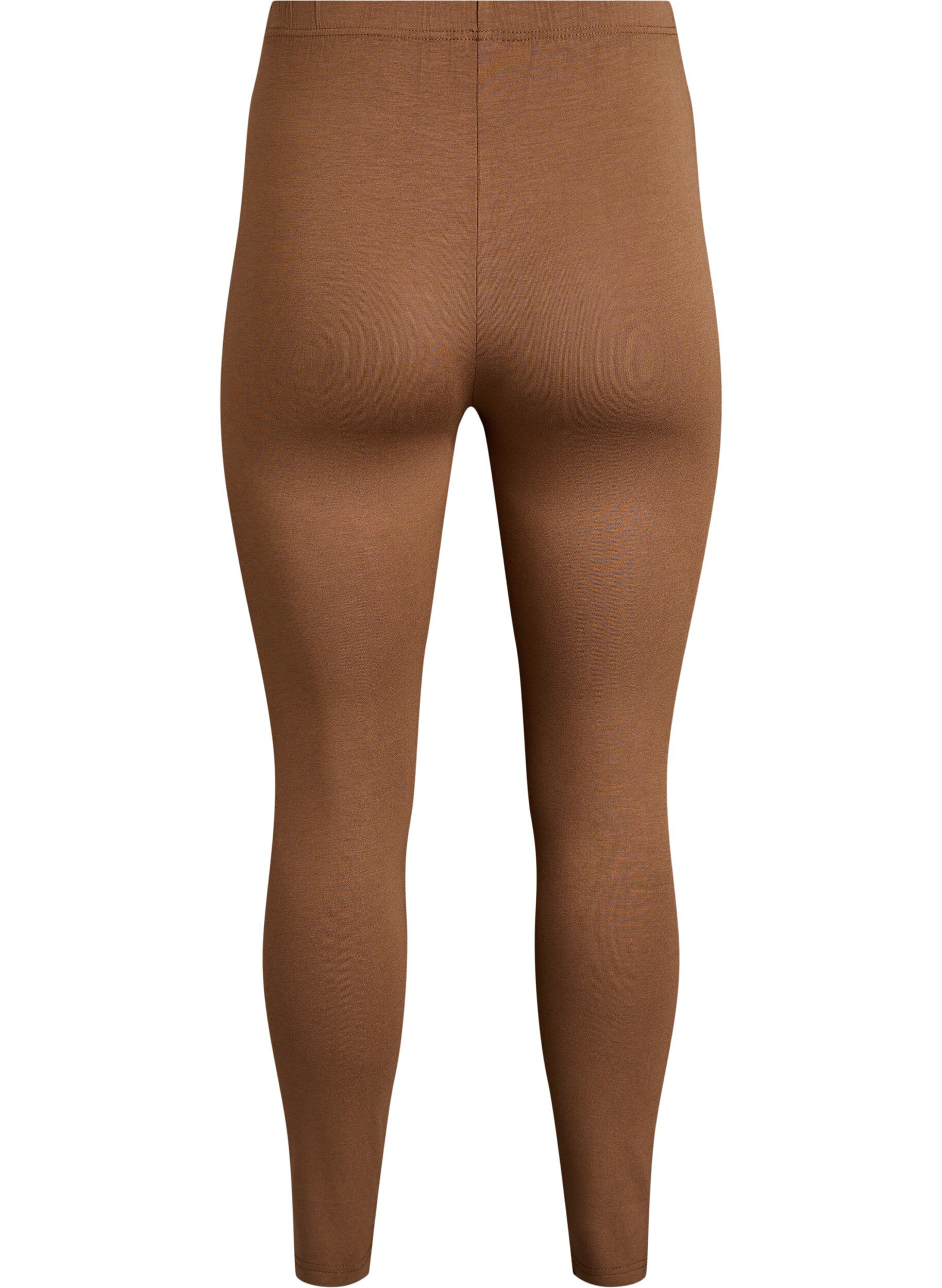 ZizziLeggings basiques en viscose, Marron, Packshot image number 1