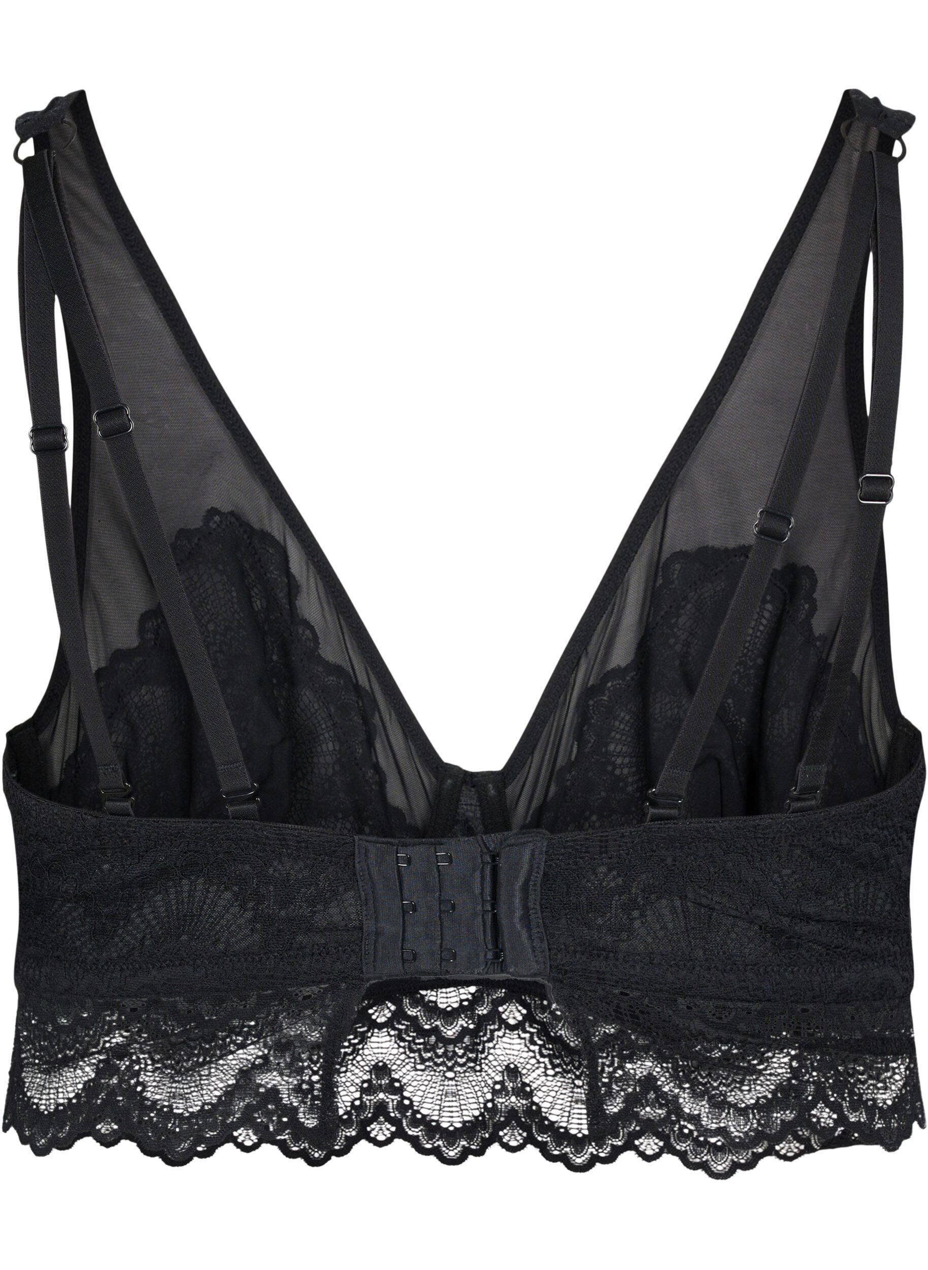 Zizzi Soutien-gorge en dentelle &agrave; armature et maille, Black, Packshot image number 1