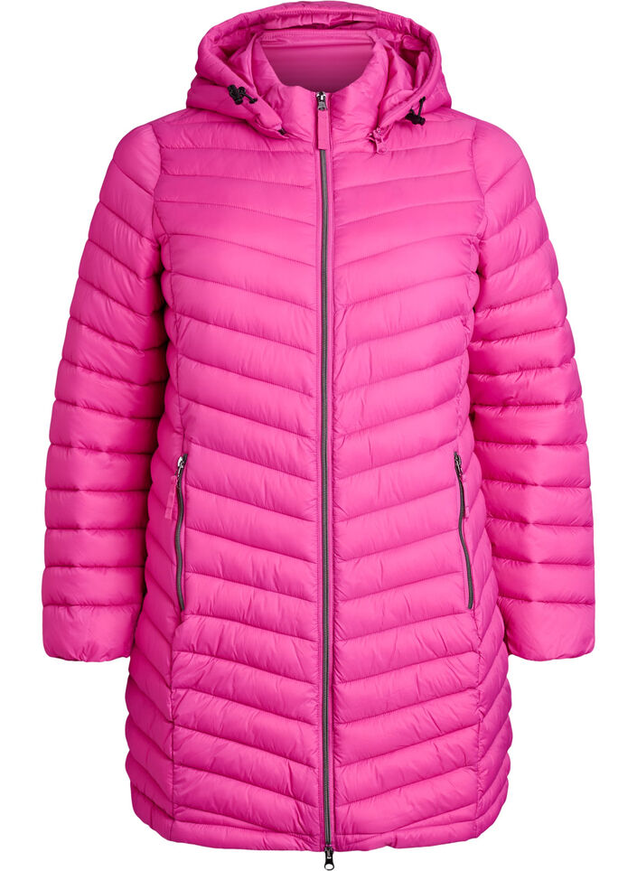 Veste l&eacute;g&egrave;re avec poches et capuche amovible., Rose, Packshot image number 0
