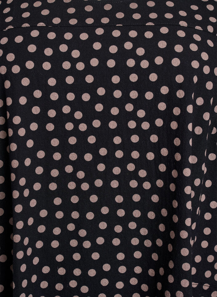 Robe en coton à manches courtes avec imprimé, Marron, Packshot image number 2