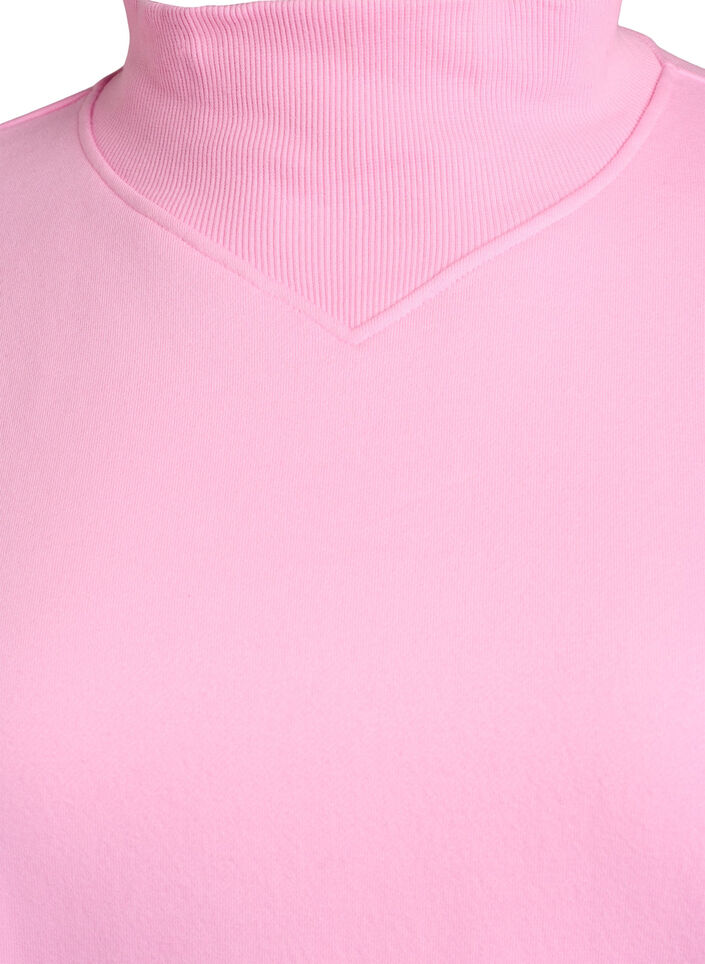 Sweat-shirt &agrave; col montant et manches longues, Rose, Packshot image number 2