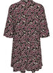 Robe courte en jersey coupe A &agrave; imprim&eacute; int&eacute;gral, Bordeaux fonc&eacute;, Packshot image number 1