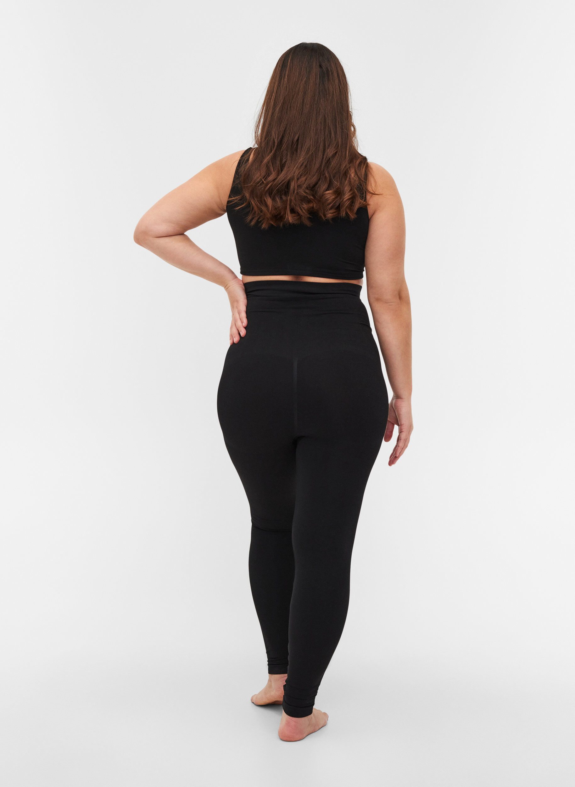 Zizzi Legging gainant taille haute, Black, Model image number 1