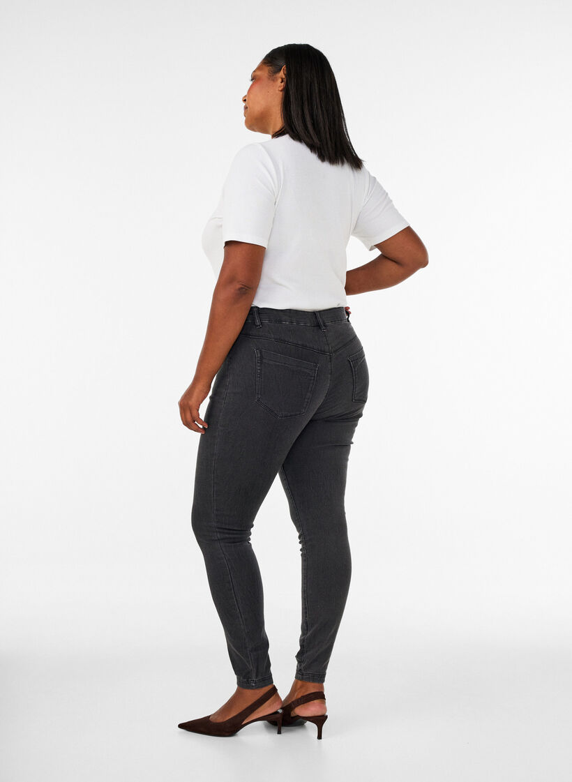 Jeggings en coton m&eacute;lang&eacute;, Grey Denim, Model image number 1