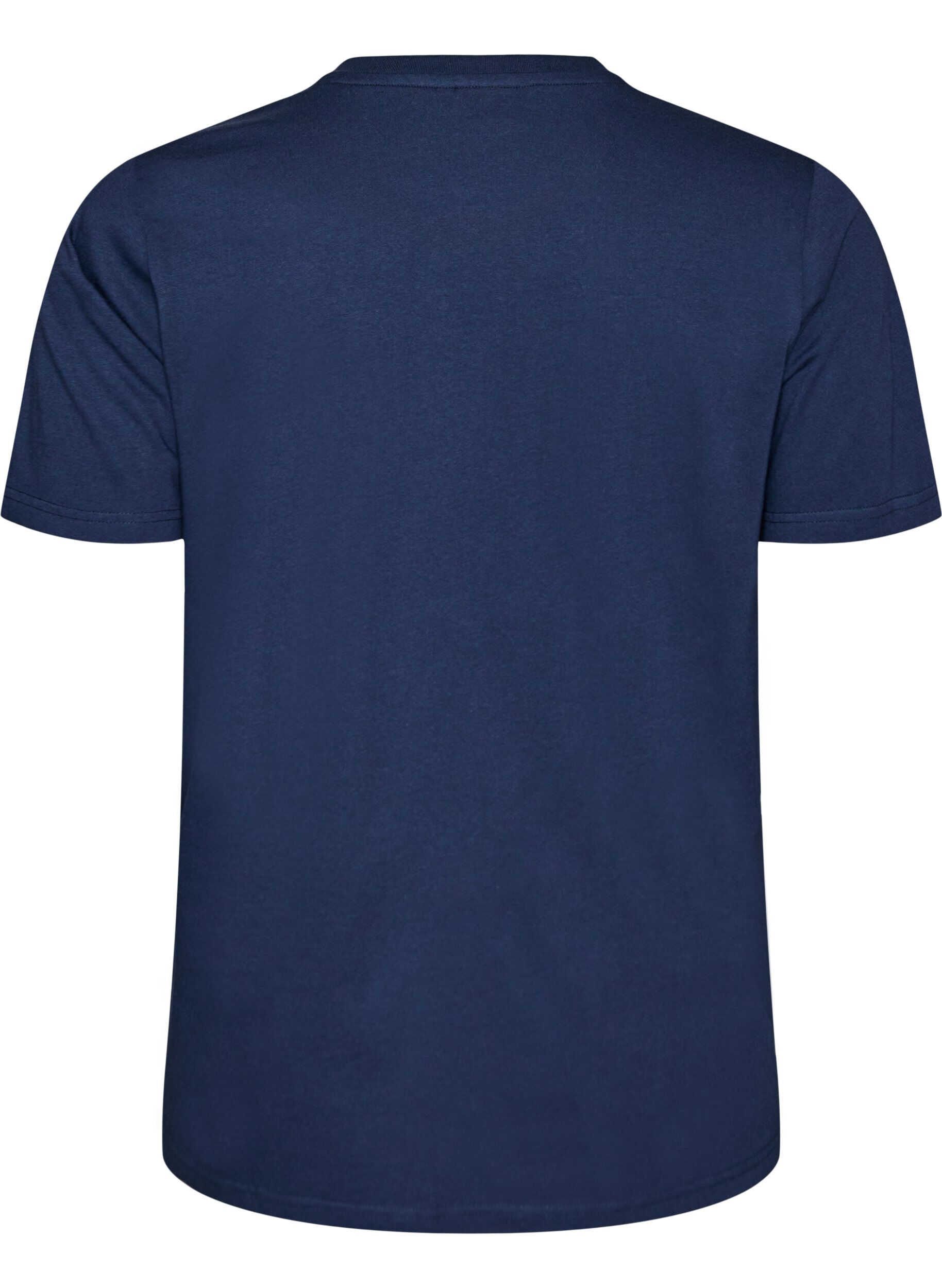 ZizziT-shirt en coton biologique avec broderie ajour&eacute;e, Bleu, Packshot image number 1