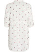 Robe chemise en mousseline de coton avec motifs brod&eacute;s, Vanille, Packshot image number 1