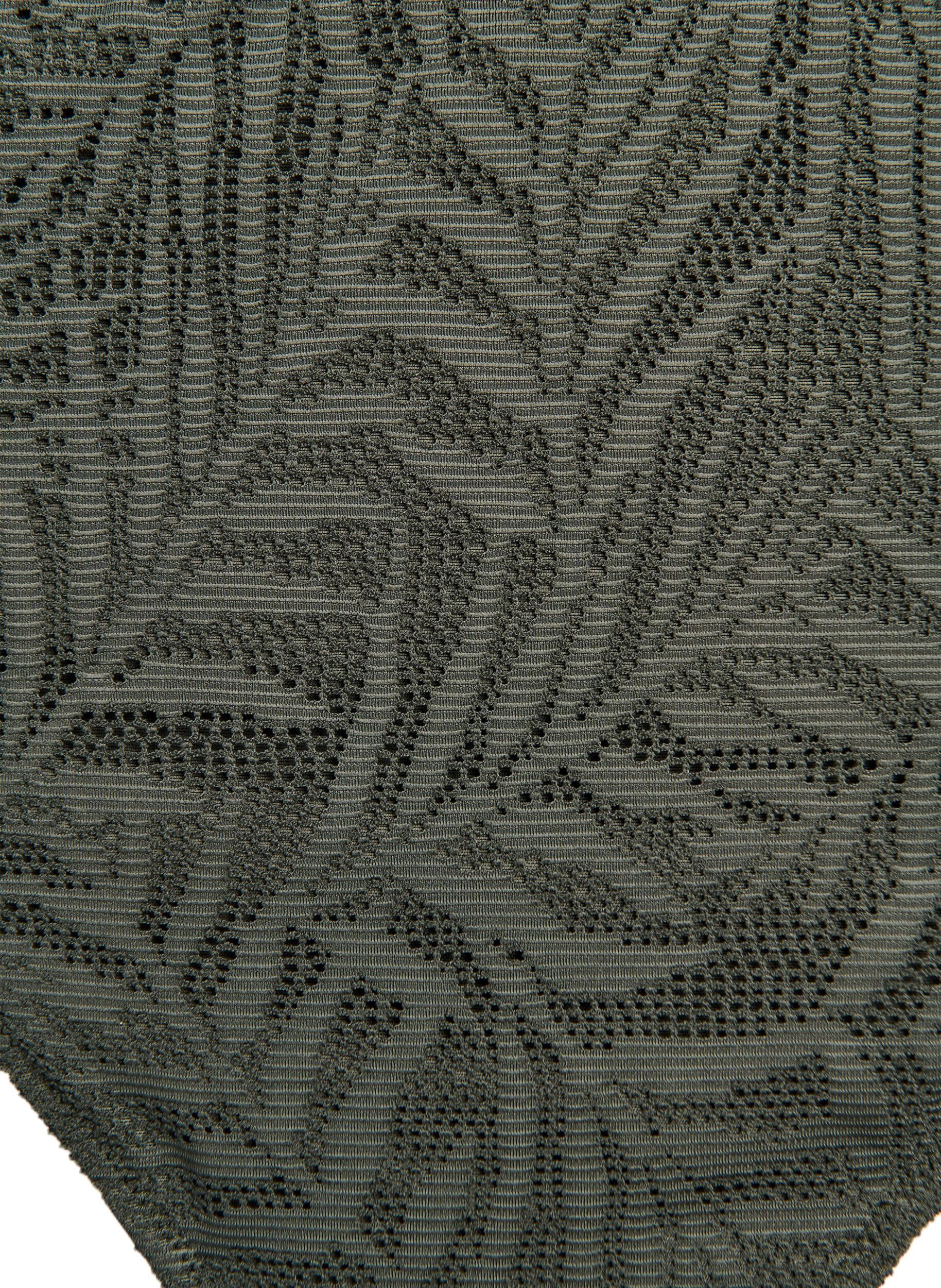 Zizzi Culotte de bikini br&eacute;silienne en maille structur&eacute;e, Vert, Packshot image number 2