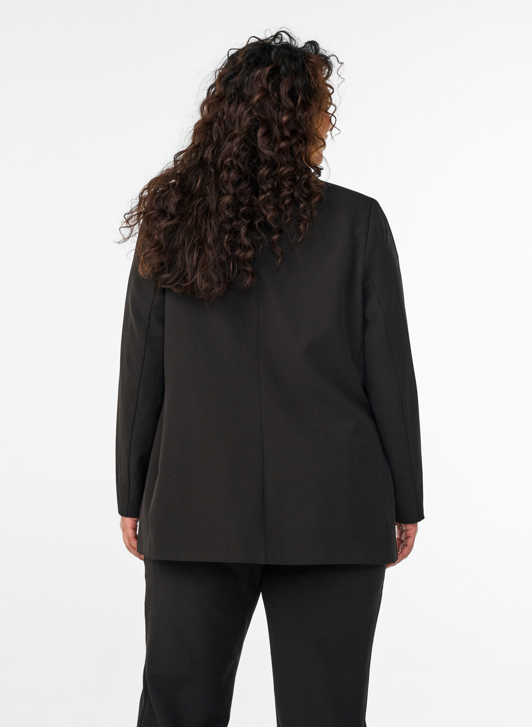 ZizziBlazer classique avec fermeture boutonn&eacute;e, Noir, Model image number 2