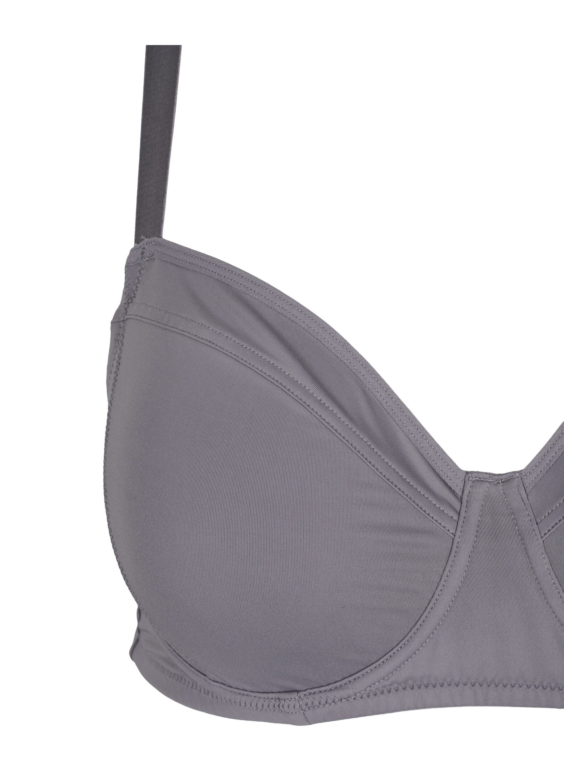 Zizzi Soutien-gorge &agrave; armatures avec d&eacute;tail au dos, Smoked Pearl, Packshot image number 2