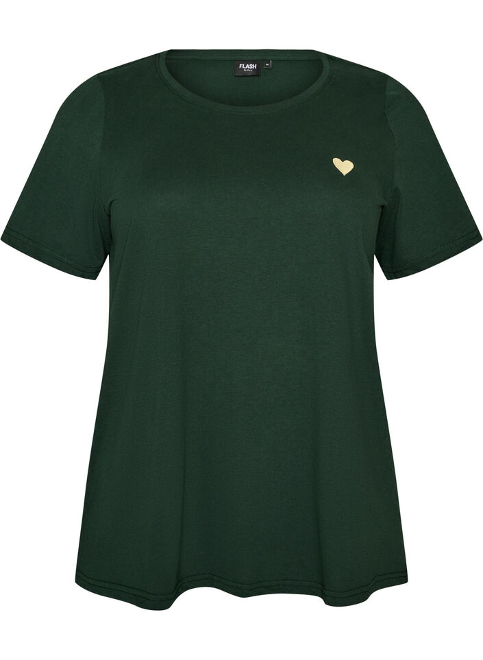 T-shirt imprim&eacute;, Vert, Packshot image number 0