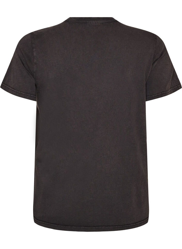 T-shirt graphique en coton bio, Beige, Packshot image number 1