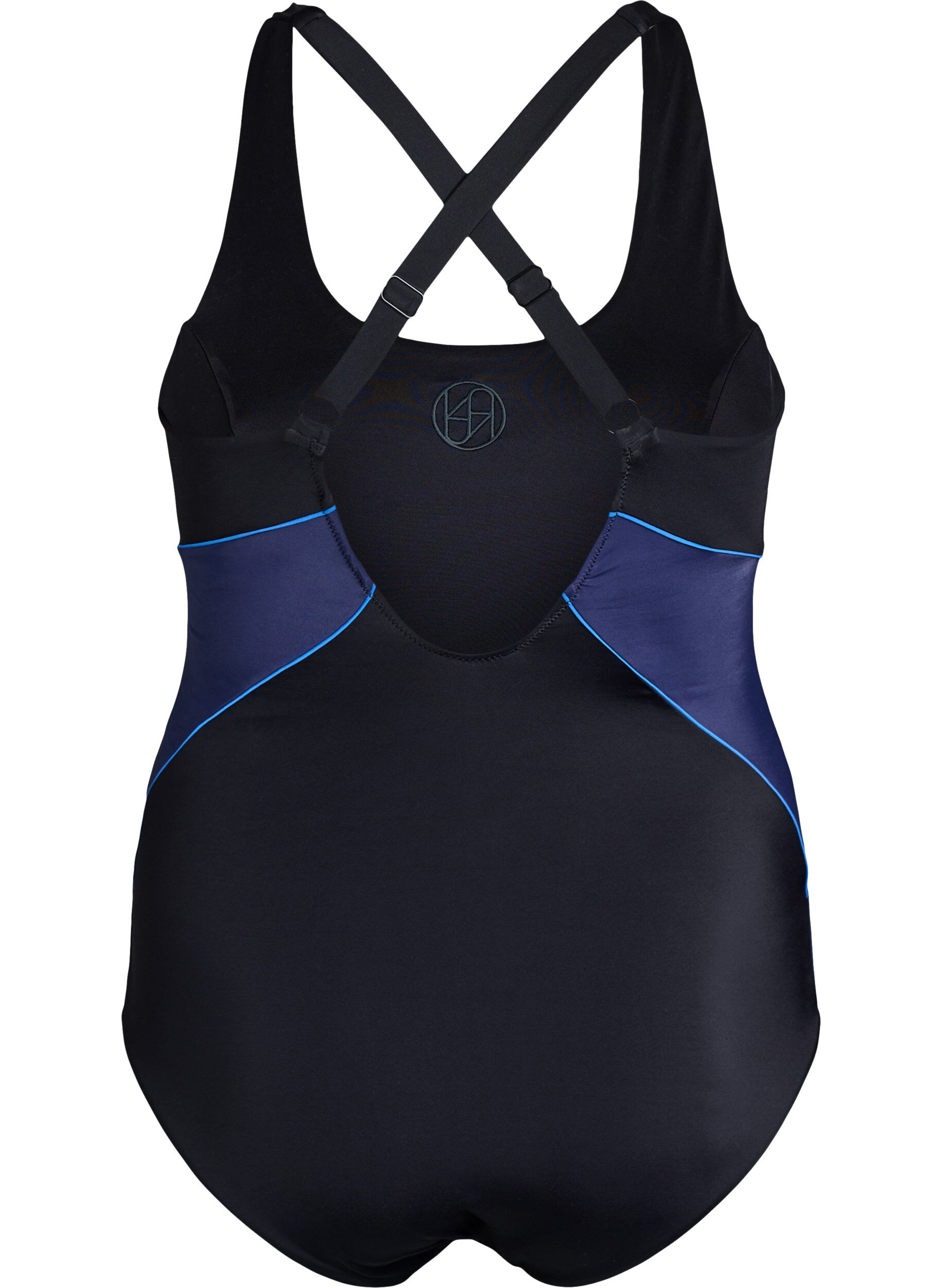 Zizzi Maillot de bain de sport avec bretelles crois&eacute;es, Noir, Packshot image number 1