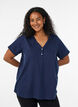 T-shirt dot&eacute; de boutons, Bleu, Model image number 0