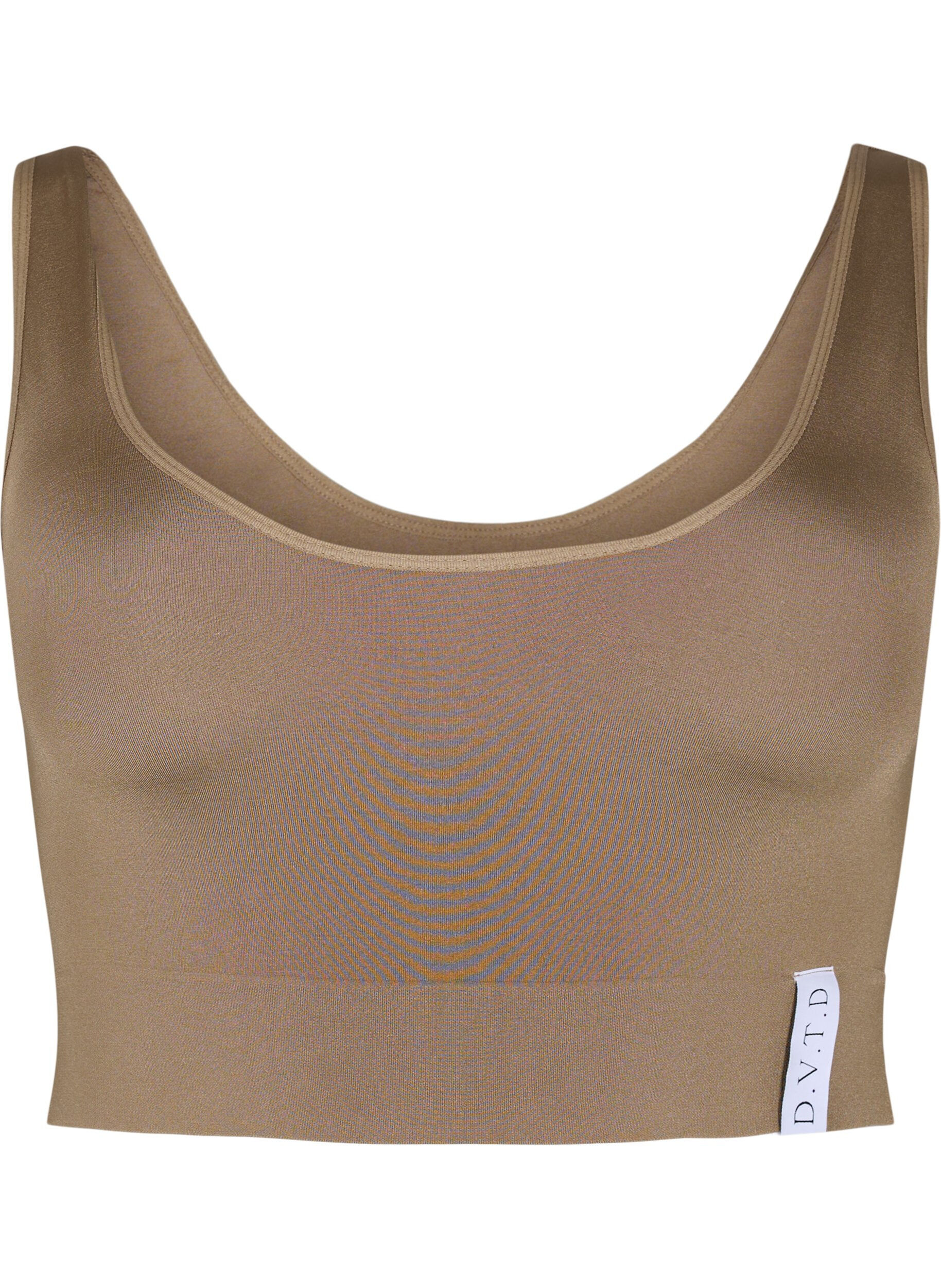 Zizzi Soutien-gorge sans coutures avec encolure ronde, Driftwood, Packshot image number 0