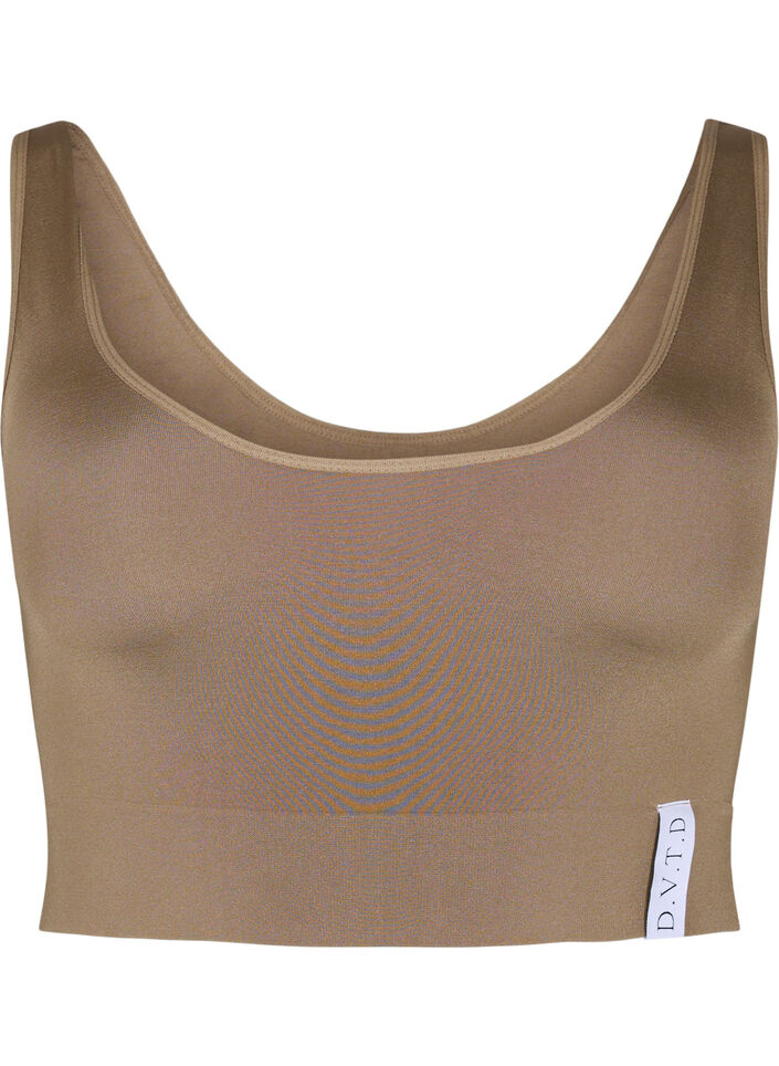 Soutien-gorge sans coutures avec encolure ronde, Driftwood, Packshot image number 0