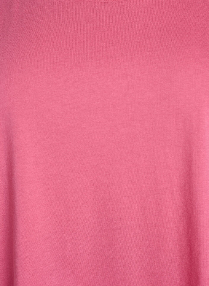 T-shirt à manches courtes en coton mélangé, Rose, Packshot image number 2