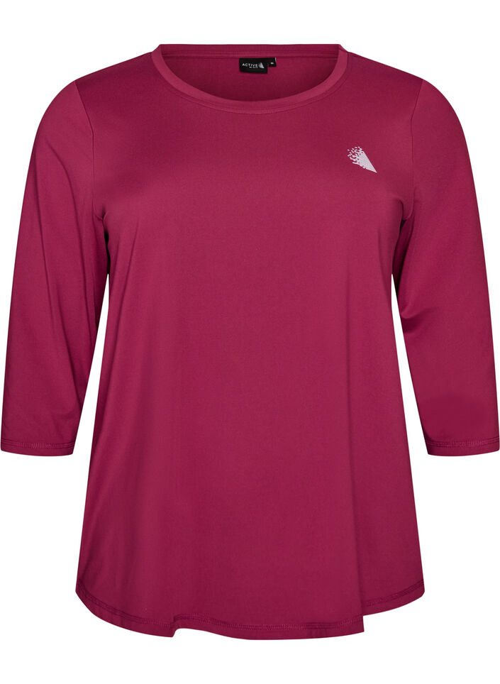 Sports top with 3/4 sleeves, Rose, Packshot image number 0