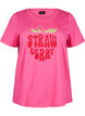T-shirt en coton avec motif, Raspb. w. Strawberry, Packshot image number 0