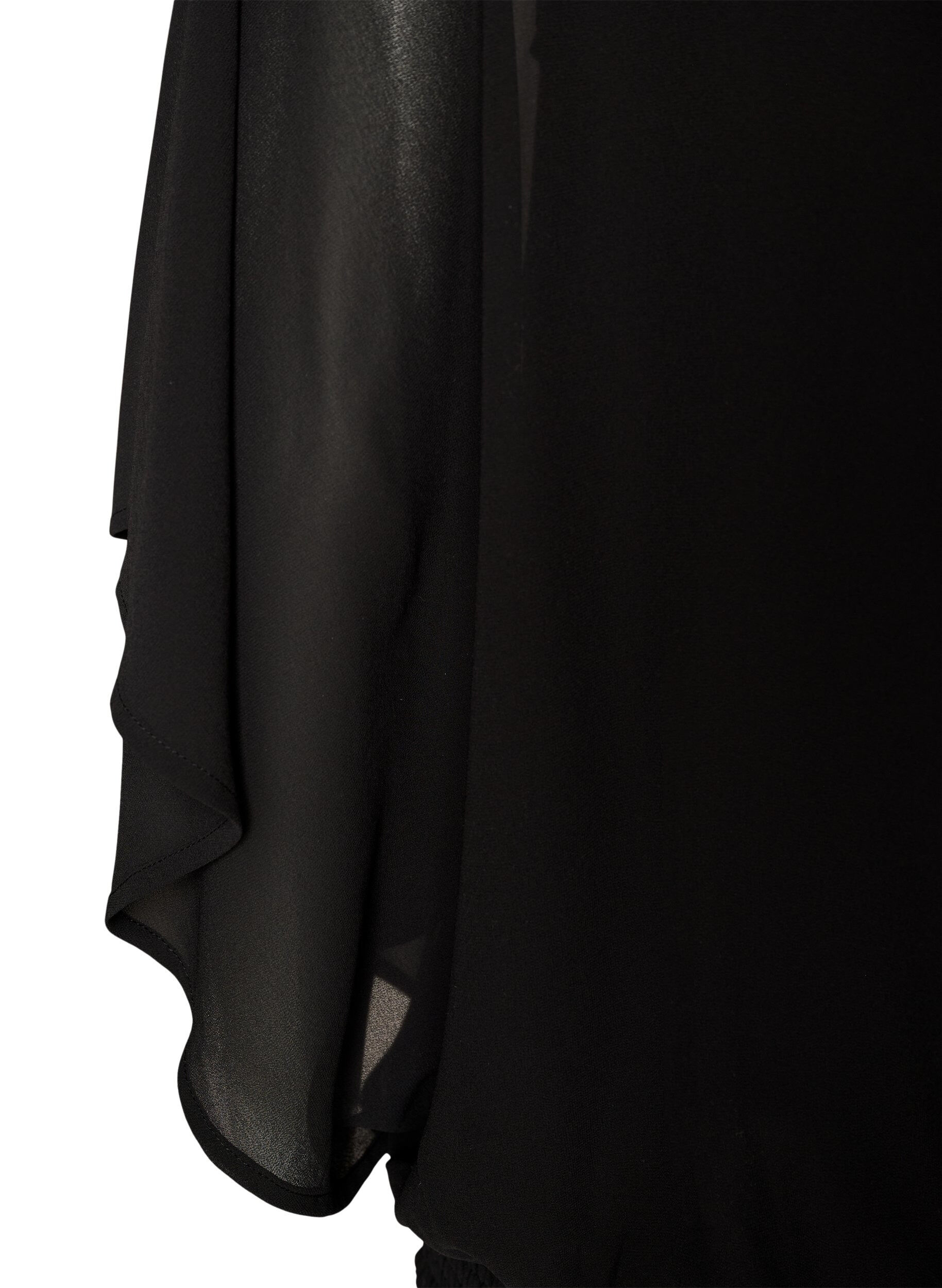 ZizziBlouse en mousseline avec effet ballon, Noir, Packshot image number 3