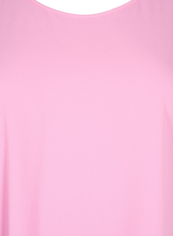 Chemisier &agrave; manches courtes et encolure ronde, Rose, Packshot image number 2