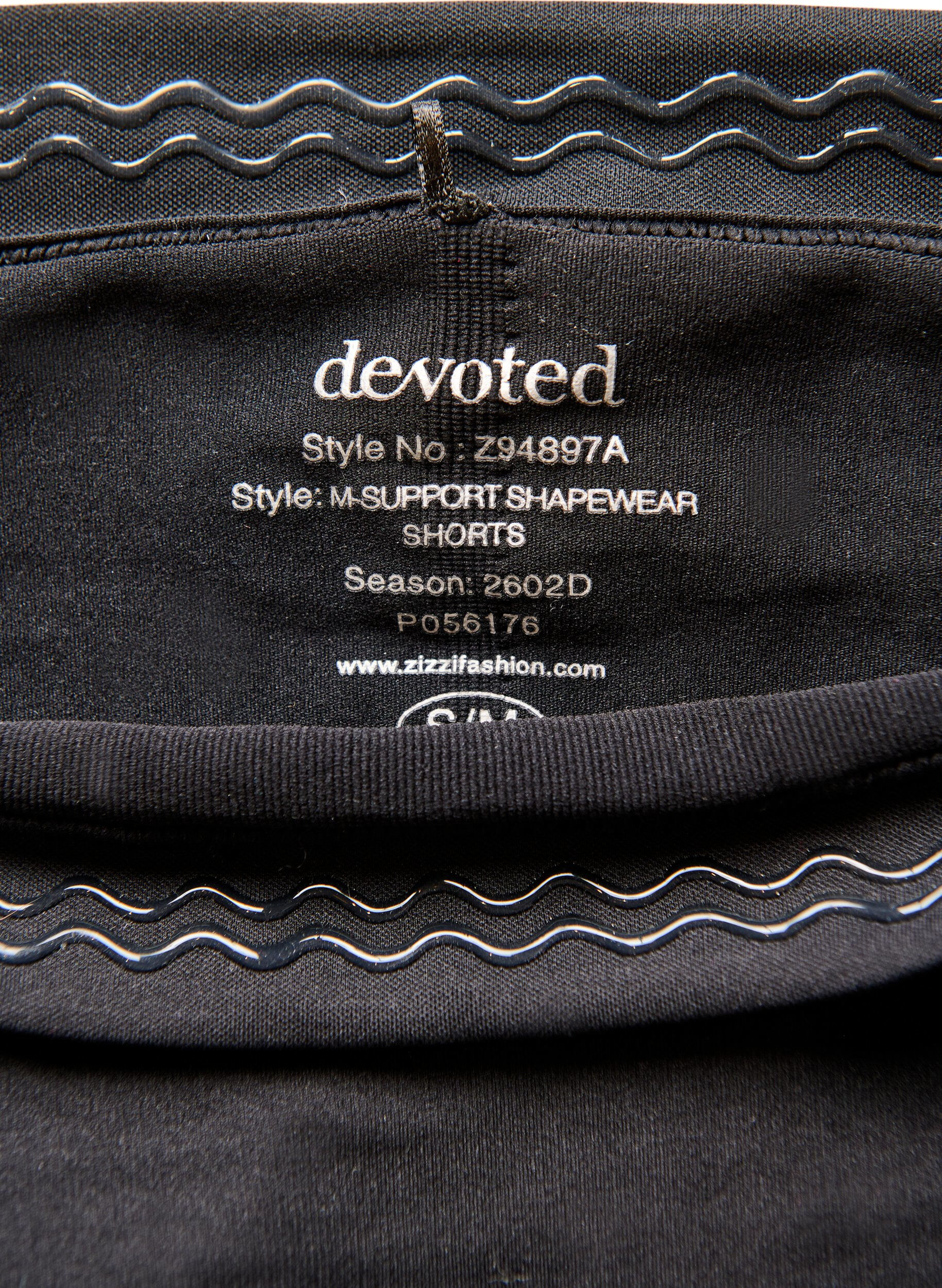 Zizzi Shorty gainant taille haute &agrave; maintien moyen, Noir, Packshot image number 4