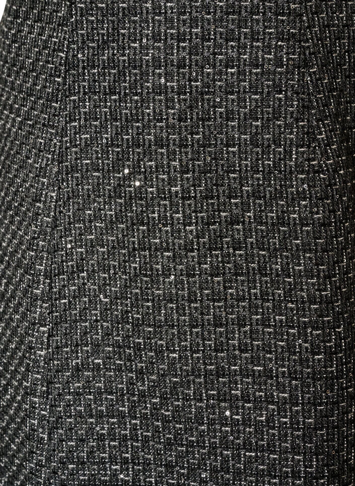Jupe courte en boucl&eacute; avec sequins, Noir, Packshot image number 2