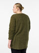 Blouse &agrave; manches longues avec texture, Vert, Model image number 2